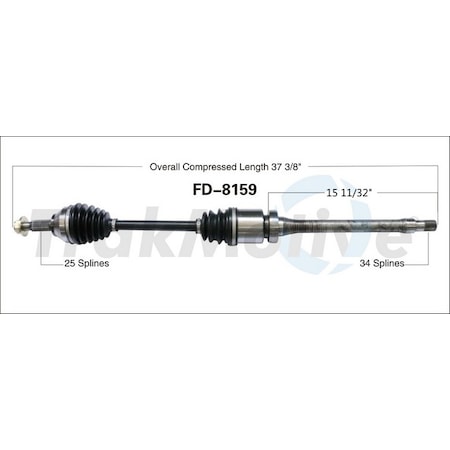 Surtrack Axle Cv Axle Shaft, Fd-8159 FD-8159